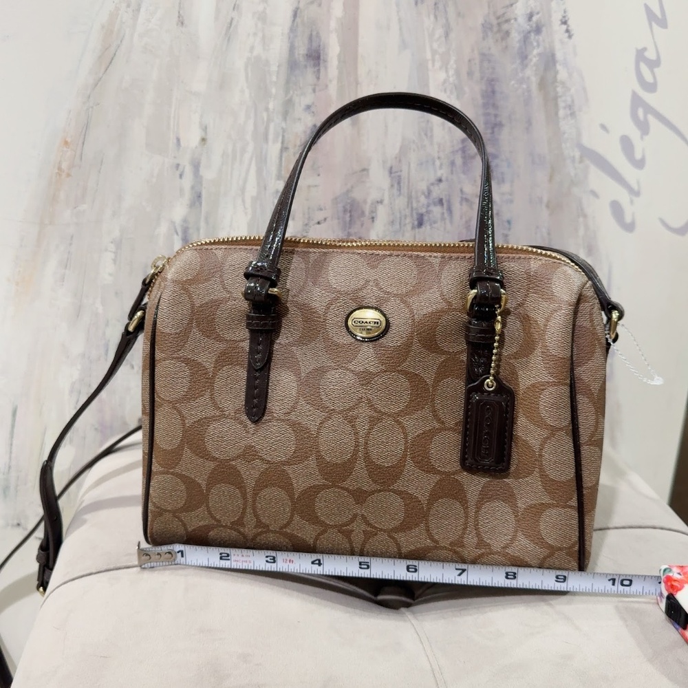 Coach F49862 Peyton Signature Bennett Mini Satchel Handbag Crossbody Bag - Picture 7 of 12